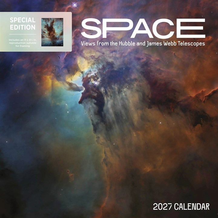 Space, Views From The Hubble and James Webb Telescopes Calendar 2027