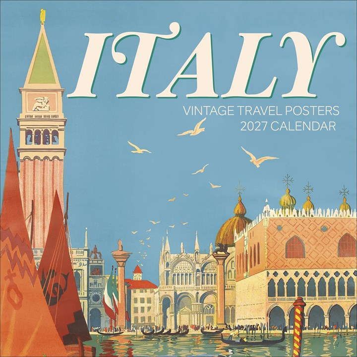 Italy, Vintage Travel Posters Calendar 2027
