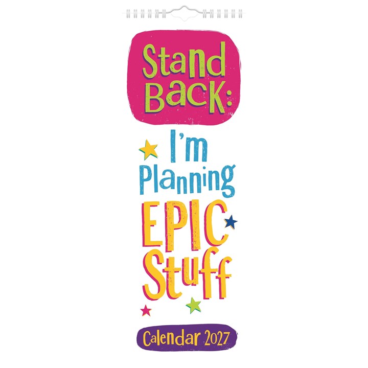 Bright Side, Stand Back Slim Calendar 2027