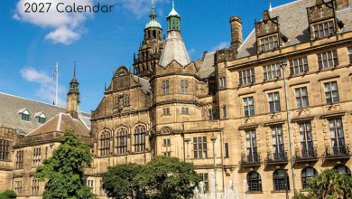 Sheffield Calendar 2027