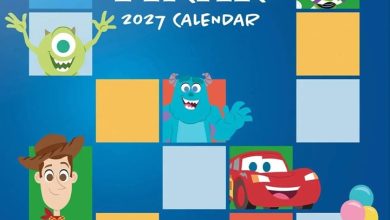 Disney Pixar Calendar 2027