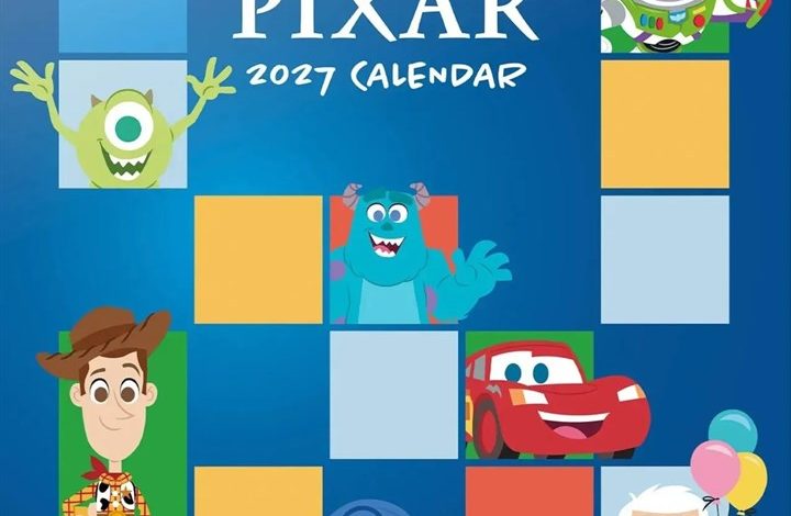 Disney Pixar Calendar 2027