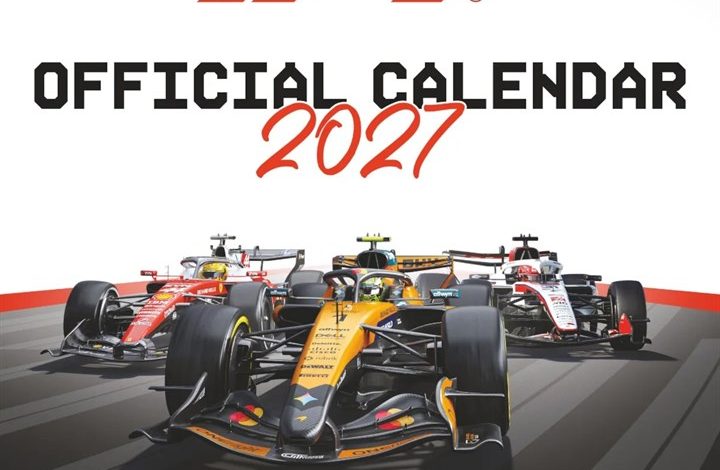 F1 Formula 1 Official Calendar 2027