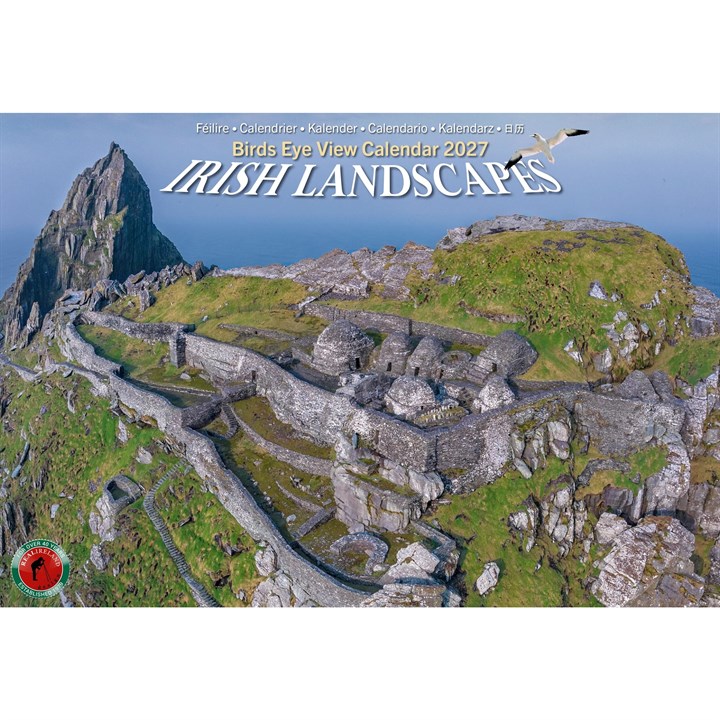 Irish Landscapes, Birds Eye View A4 Calendar 2027