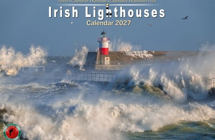 Irish Lighthouses A4 Calendar 2027