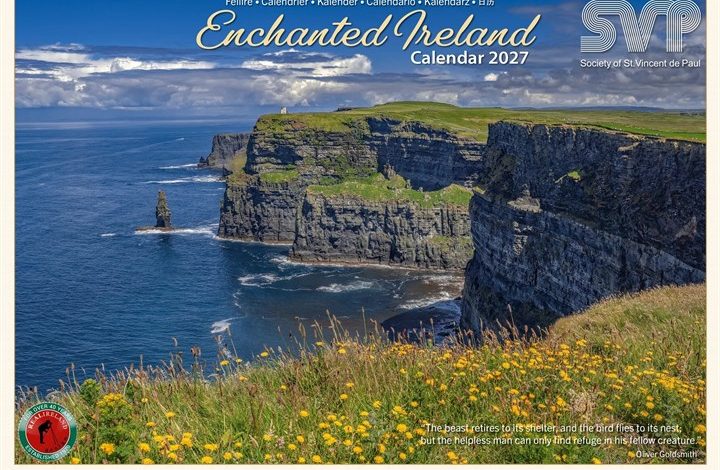 Enchanted Ireland A4 Calendar 2027