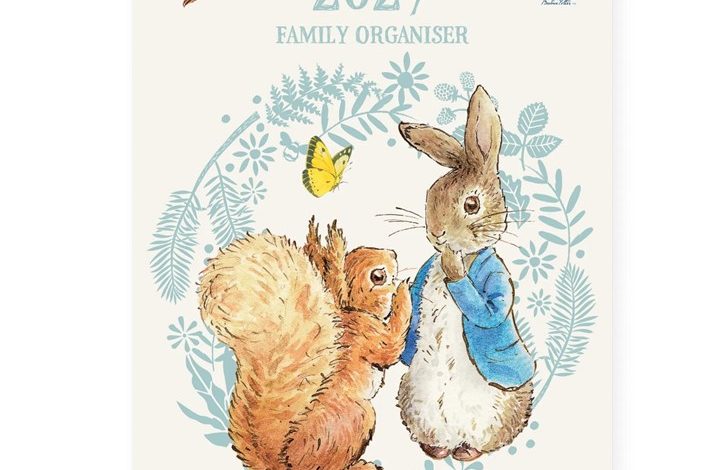 Peter Rabbit Illustrated A3 Family Organiser 2027