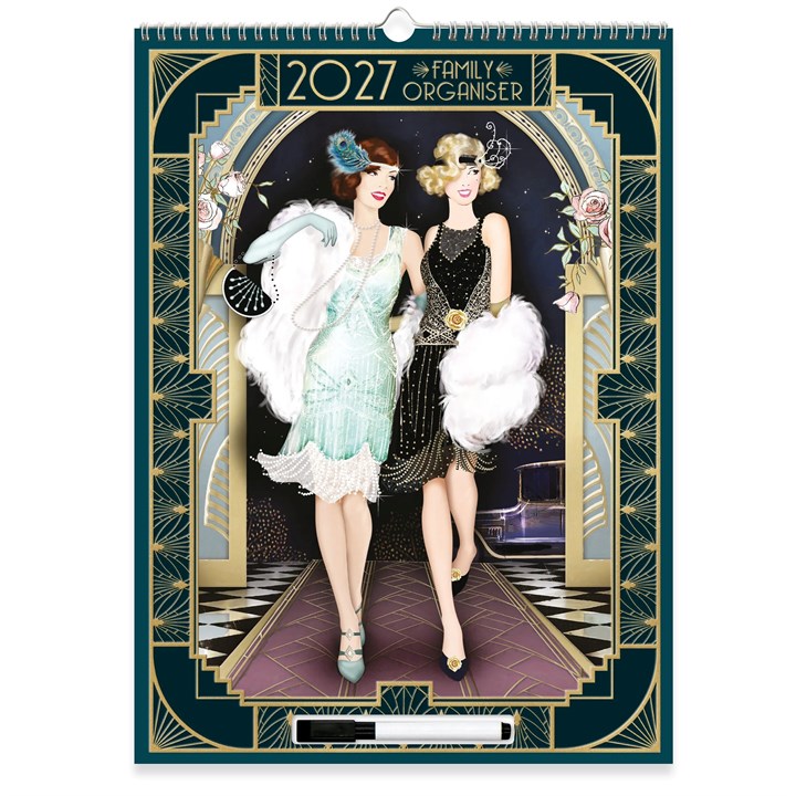 Claire Coxon Art Deco A3 Family Organiser 2027