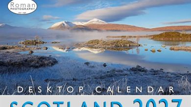 Scotland Easel Desk Calendar 2027