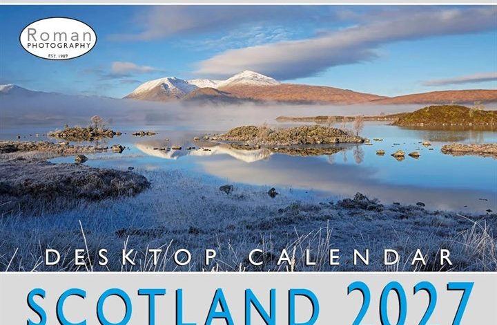 Scotland Easel Desk Calendar 2027