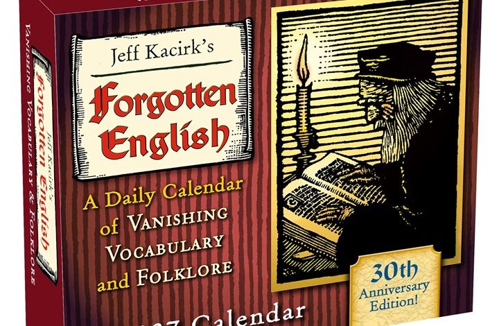 Forgotten English Desk Calendar 2027