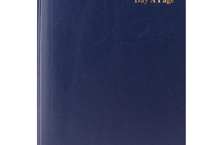 Dark Blue Hardback Day To View A6 Diary 2027
