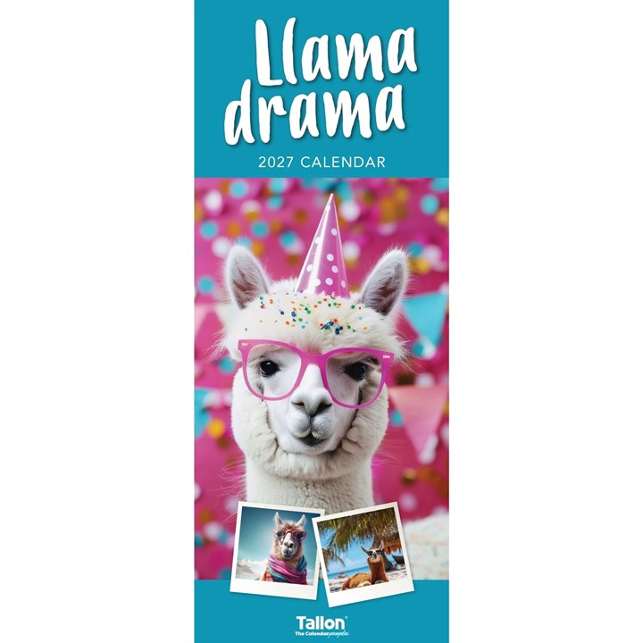 Llama Drama Slim Calendar 2027