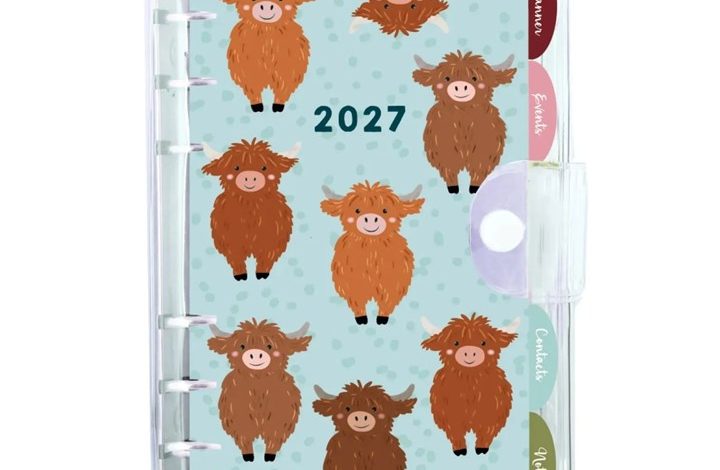 Highland Cows A6 Diary 2027