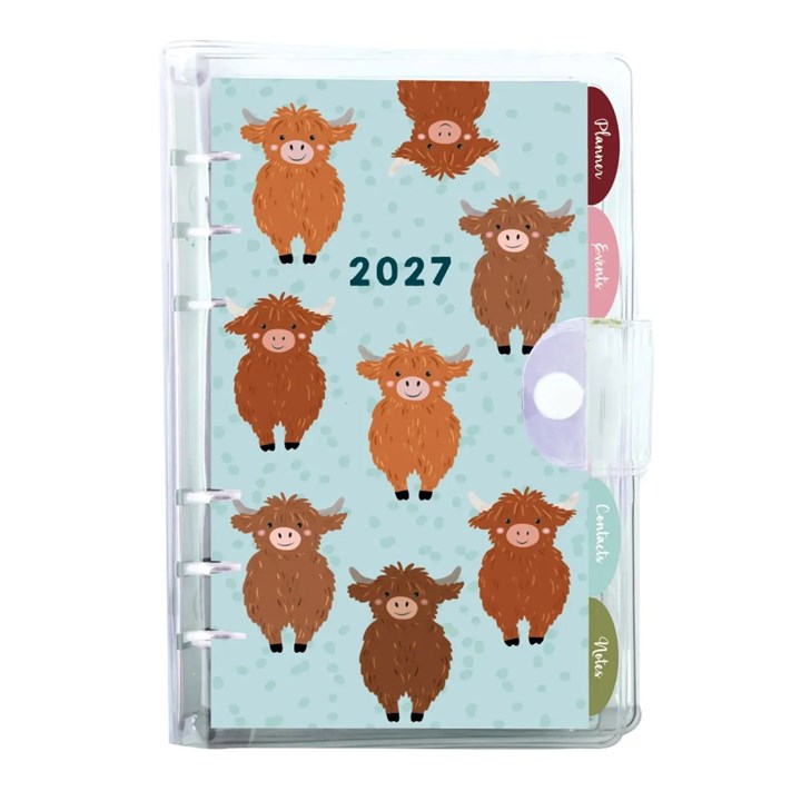 Highland Cows A6 Diary 2027