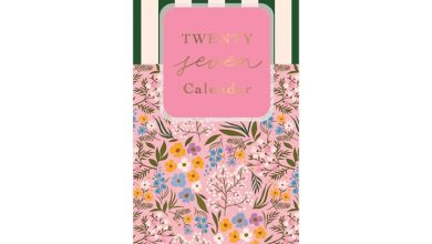 Flowers & Stripes Slim Calendar 2027