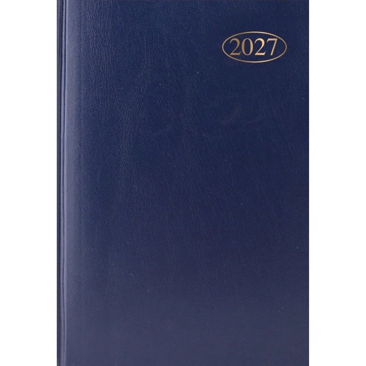 Dark Blue Hardback Day To View A5 Diary 2027