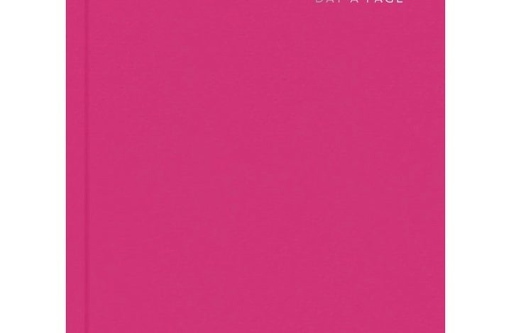 Pink Hardback Day To View A5 Diary 2027