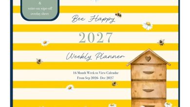 Bees & Flowers Week To View Family Planner 2027