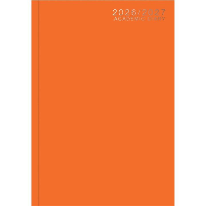 Orange Classic Academic Day To View A5 Diary 2026 – 2027