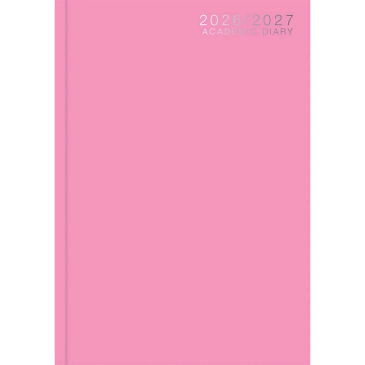 Pink Classic Academic Day To View A5 Diary 2026 – 2027
