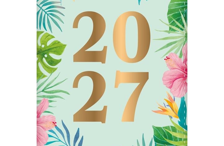 Tropical Day To View A5 Diary 2027