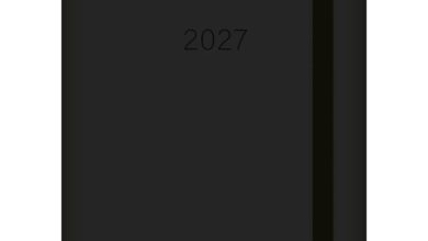 Black Embossed A5 Diary 2027