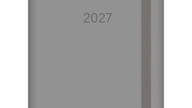 Grey Embossed A5 Diary 2027