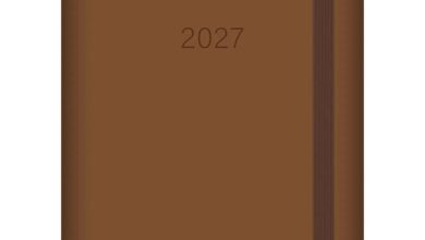 Brown Embossed A5 Diary 2027