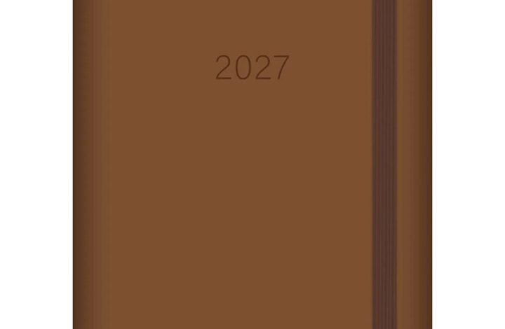 Brown Embossed A5 Diary 2027