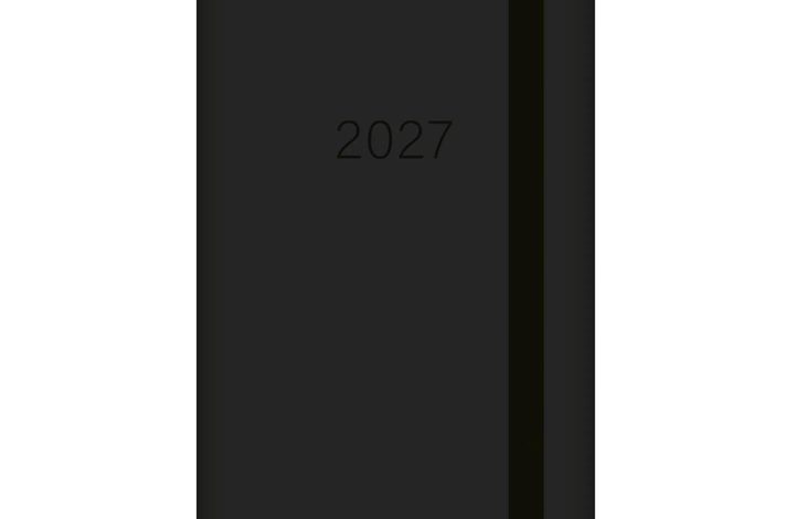 Black Embossed Slim Diary 2027