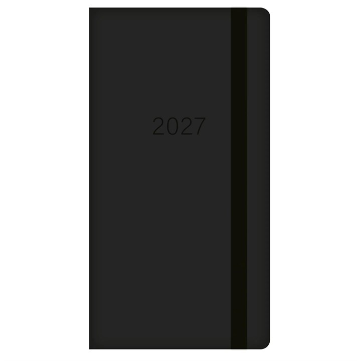 Black Embossed Slim Diary 2027