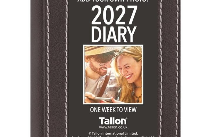 Black Photo Album A7 Diary 2027