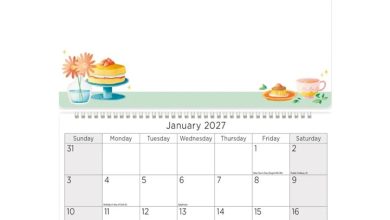 Cake Memo Calendar 2027