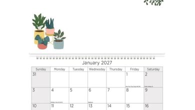 Plants Memo Calendar 2027