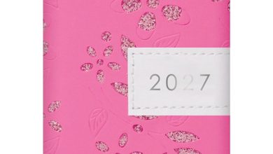 Pink Glitter Floral Sparkles A7 Diary 2027