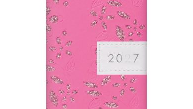 Pink Glitter Floral Sparkles Slim Diary 2027