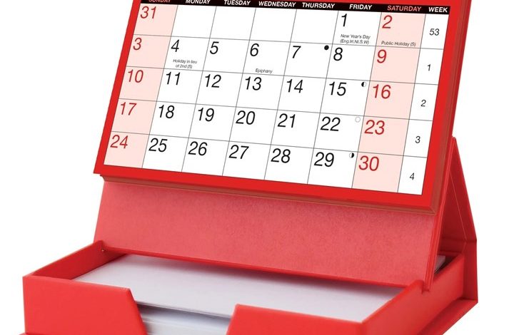 Desktop Calendar With Memo Pad 2027