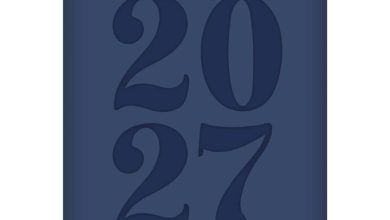 Blue Embossed A7 Diary 2027