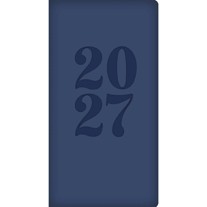 Blue Embossed Slim Diary 2027