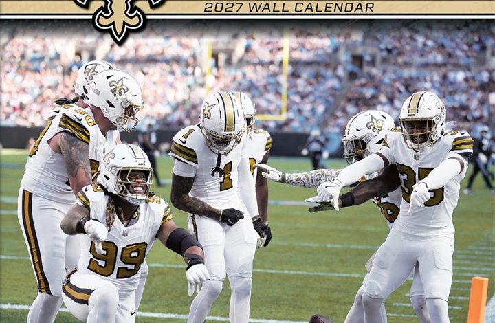 New Orleans Saints NFL Calendar 2027