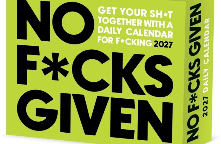 No F*cks Given Desk Calendar 2027