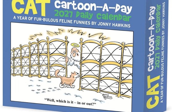 Cat Cartoon A Day Desk Calendar 2027