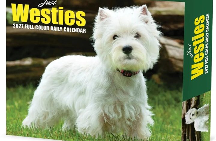 Just Westies Desk Calendar 2027