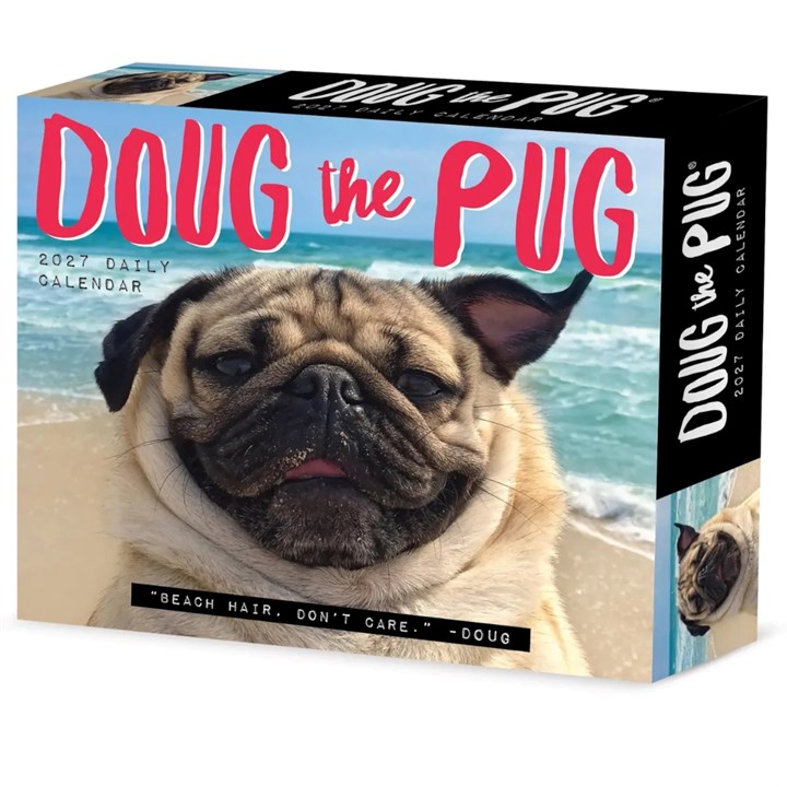 Doug The Pug Desk Calendar 2027