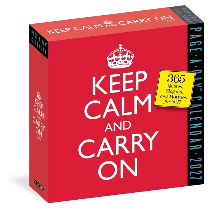Keep Calm And Carry On Desk Calendar 2027