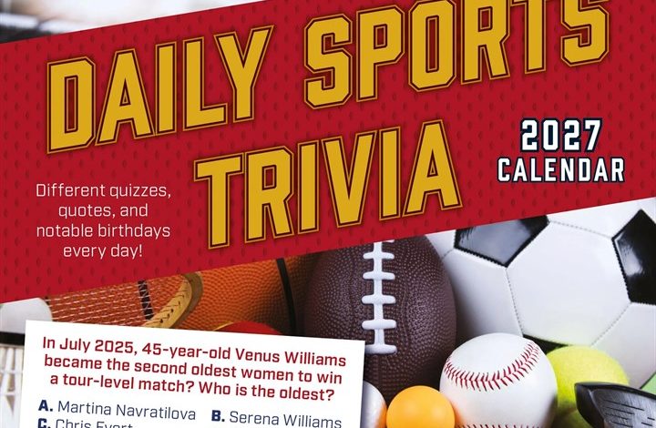 Daily Sports Trivia Desk Calendar 2027