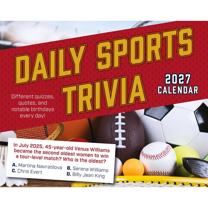 Daily Sports Trivia Desk Calendar 2027