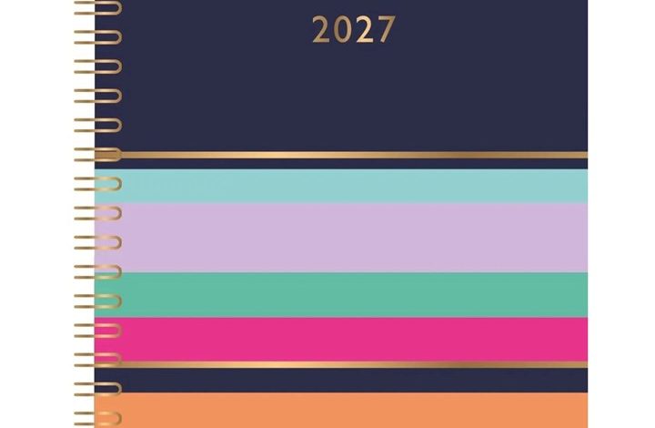 Bright Stripes Day To View A5 Diary 2027