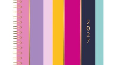 Bright Vertical Stripes Day To View A5 Diary 2027